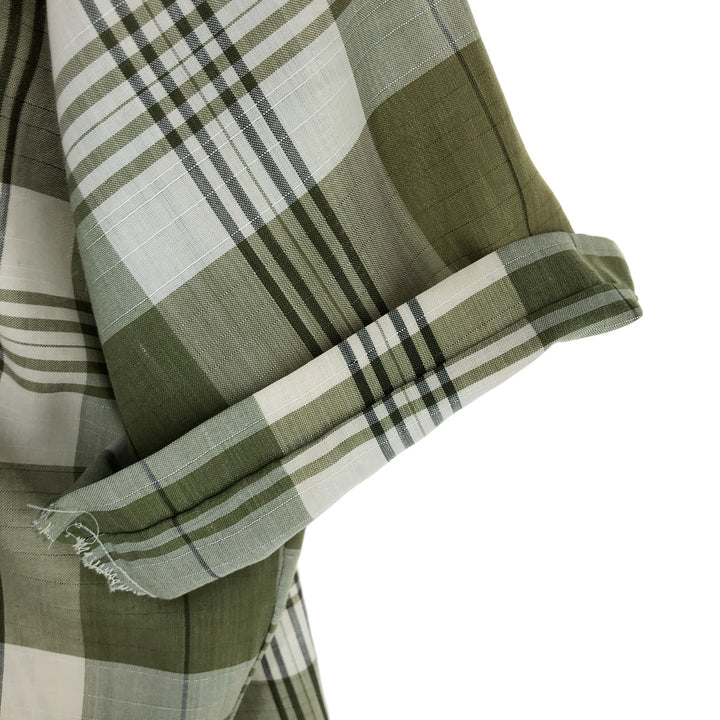 60's Arrow Check Pattern Short Sleeve Open Collar Shirt Made in USA Men's M Vintage /eaa443003