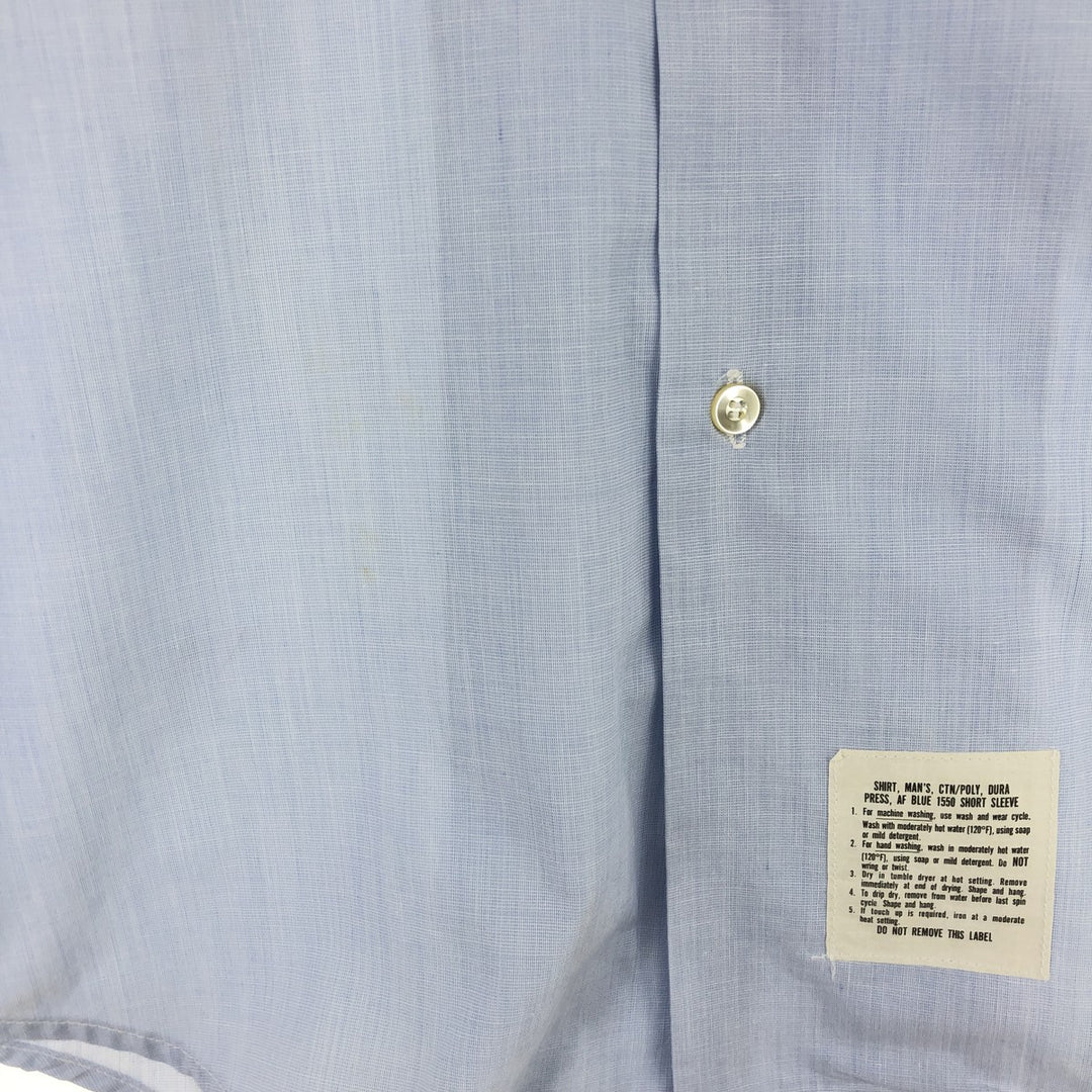 Genuine US military SHIRT, MAN'S, CTN/POLY, DURA PRESS, open collar, short sleeve military shirt, men's M, vintage /eaa443006