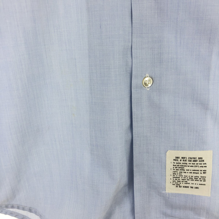 Genuine US military SHIRT, MAN'S, CTN/POLY, DURA PRESS, open collar, short sleeve military shirt, men's M, vintage /eaa443006