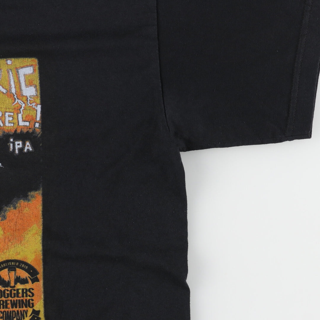 90'S BAYSIDE'S BEST LOGGERS BREWING COMPANY Advertising T-shirt Made in USA Men's L Vintage /eaa443023