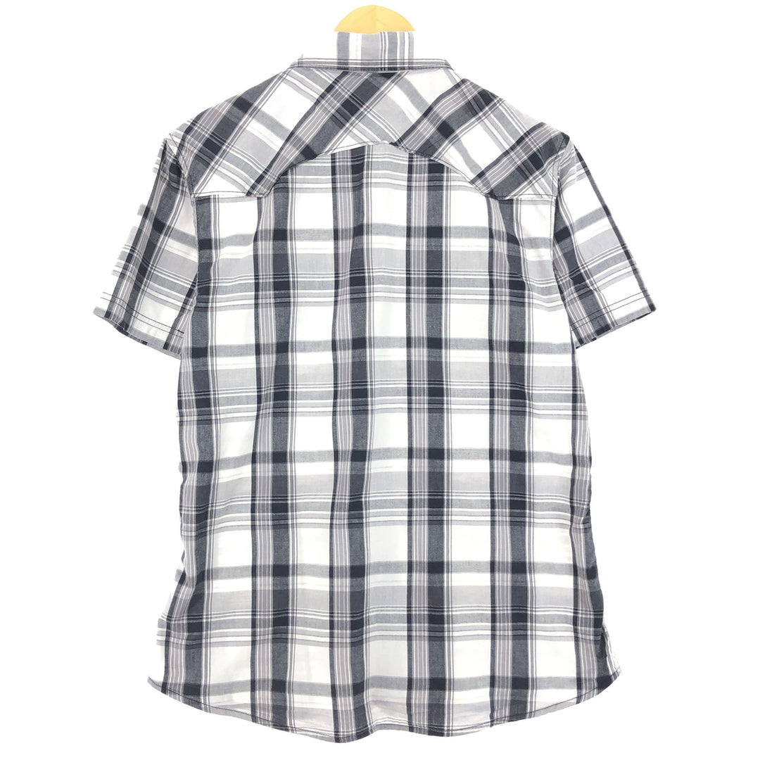 Levi's Check Pattern Short Sleeve Western Shirt Men's M /eaa443060