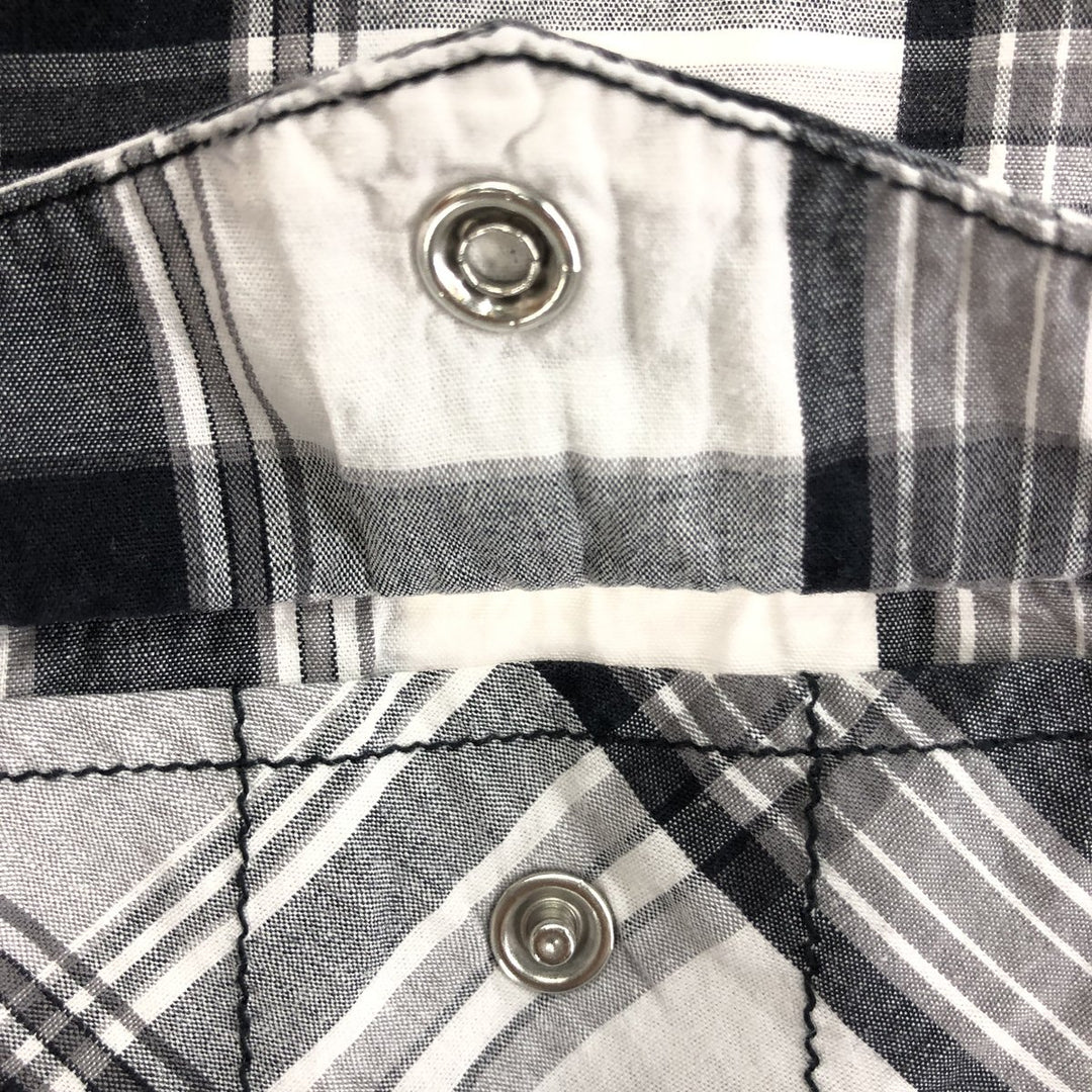 Levi's Check Pattern Short Sleeve Western Shirt Men's M /eaa443060