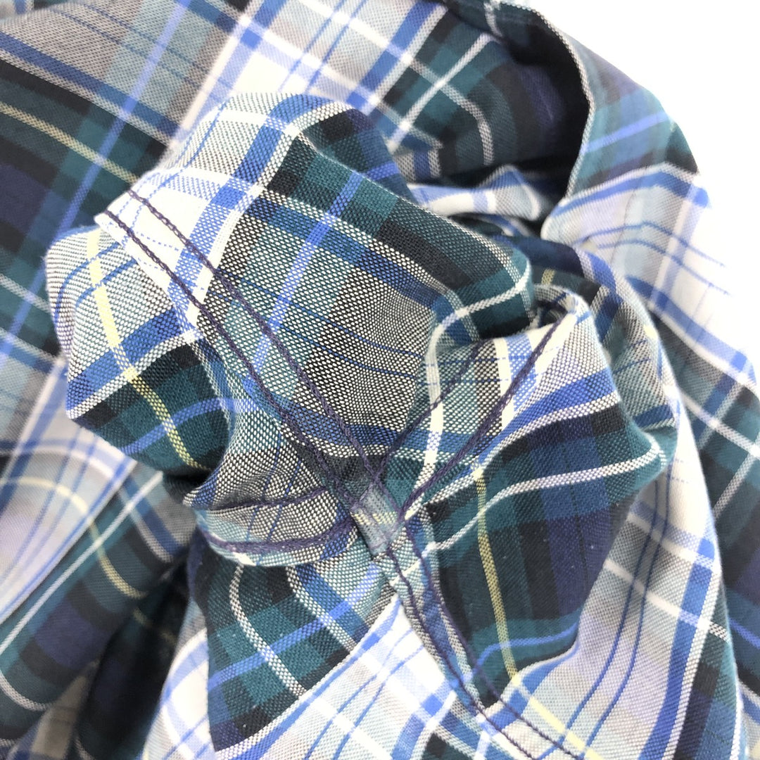 LLBean Short Sleeve Button-Down Check Shirt Made in USA Men's XL /eaa443061