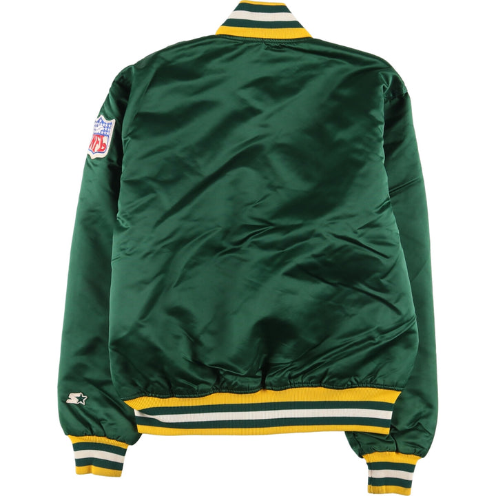 90'S Starter NFL Green Bay Packers Nylon Stadium Jacket Award Jacket Made in USA Men's L Size Vintage /eaa443081