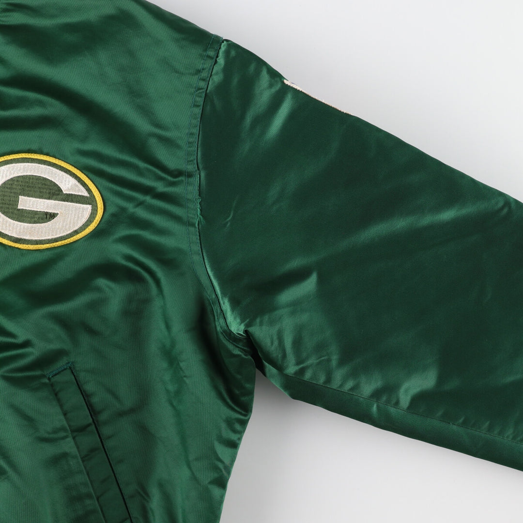 90'S Starter NFL Green Bay Packers Nylon Stadium Jacket Award Jacket Made in USA Men's L Size Vintage /eaa443081