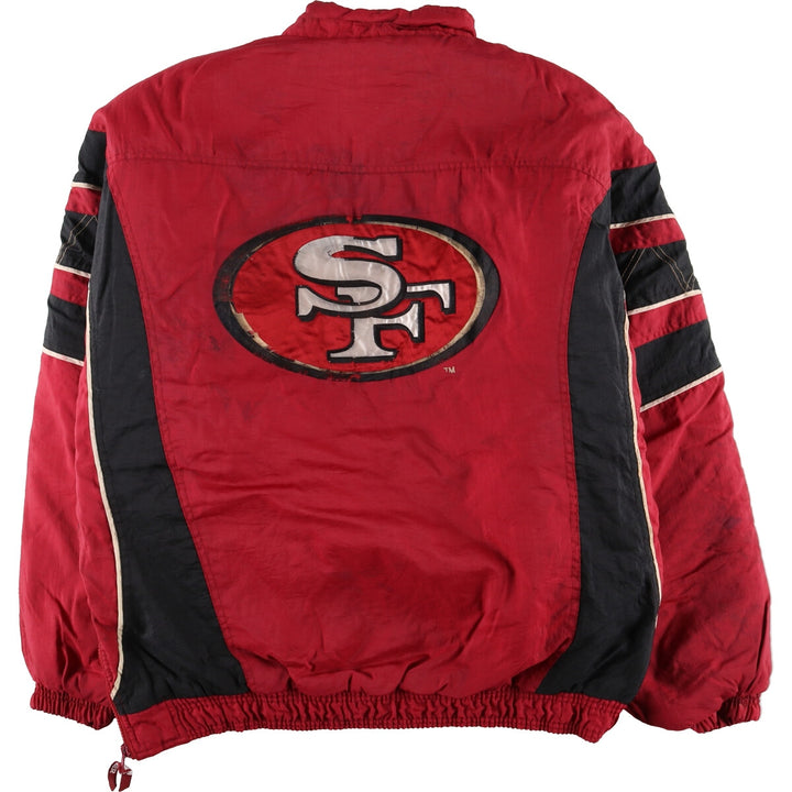 90'S Starter San Francisco 49ers Half Zip Padded Anorak Jacket Men's XL /eaa443084