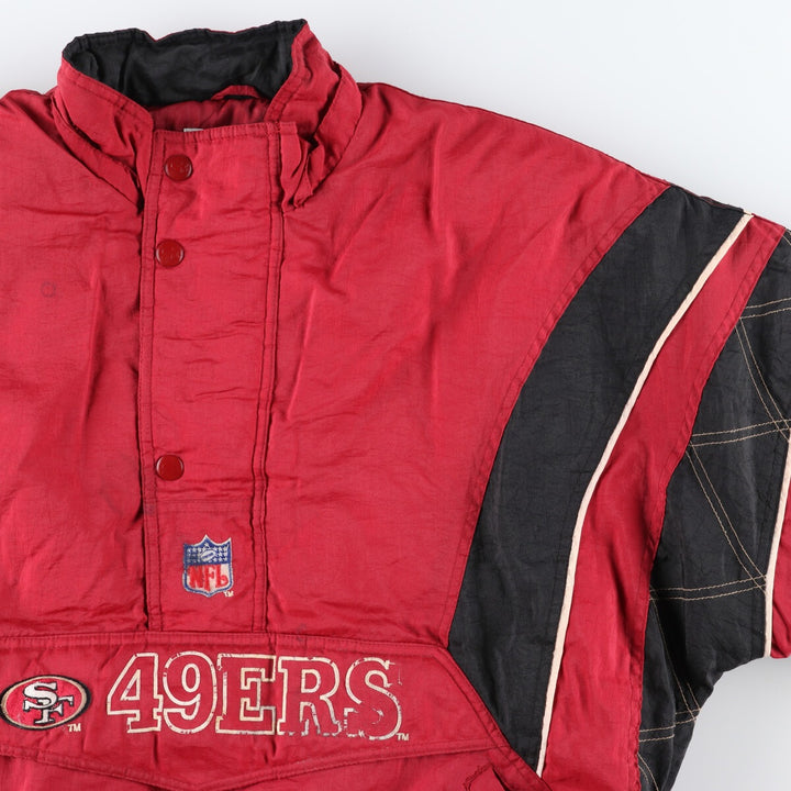 90'S Starter San Francisco 49ers Half Zip Padded Anorak Jacket Men's XL /eaa443084