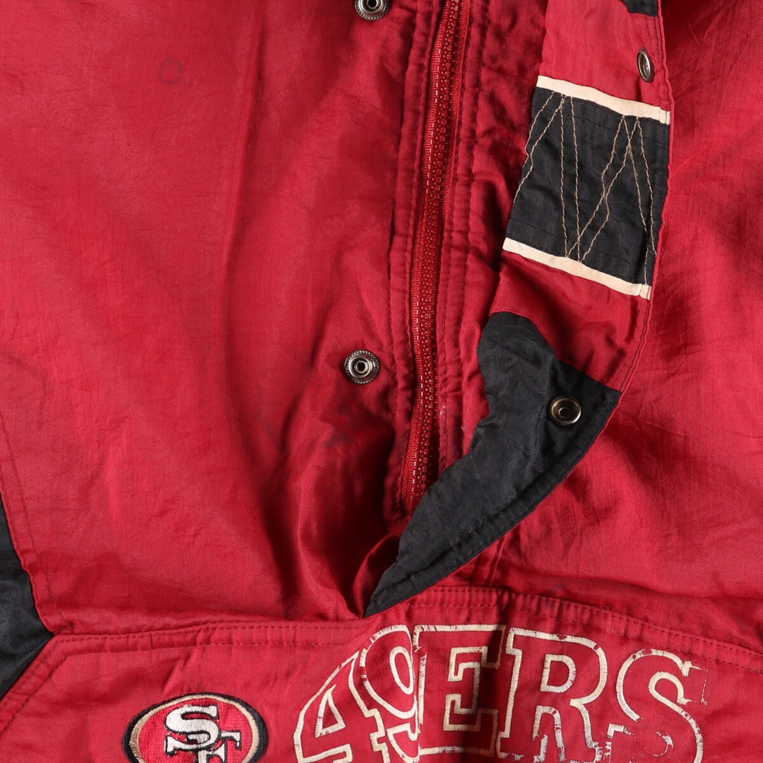 90'S Starter San Francisco 49ers Half Zip Padded Anorak Jacket Men's XL /eaa443084