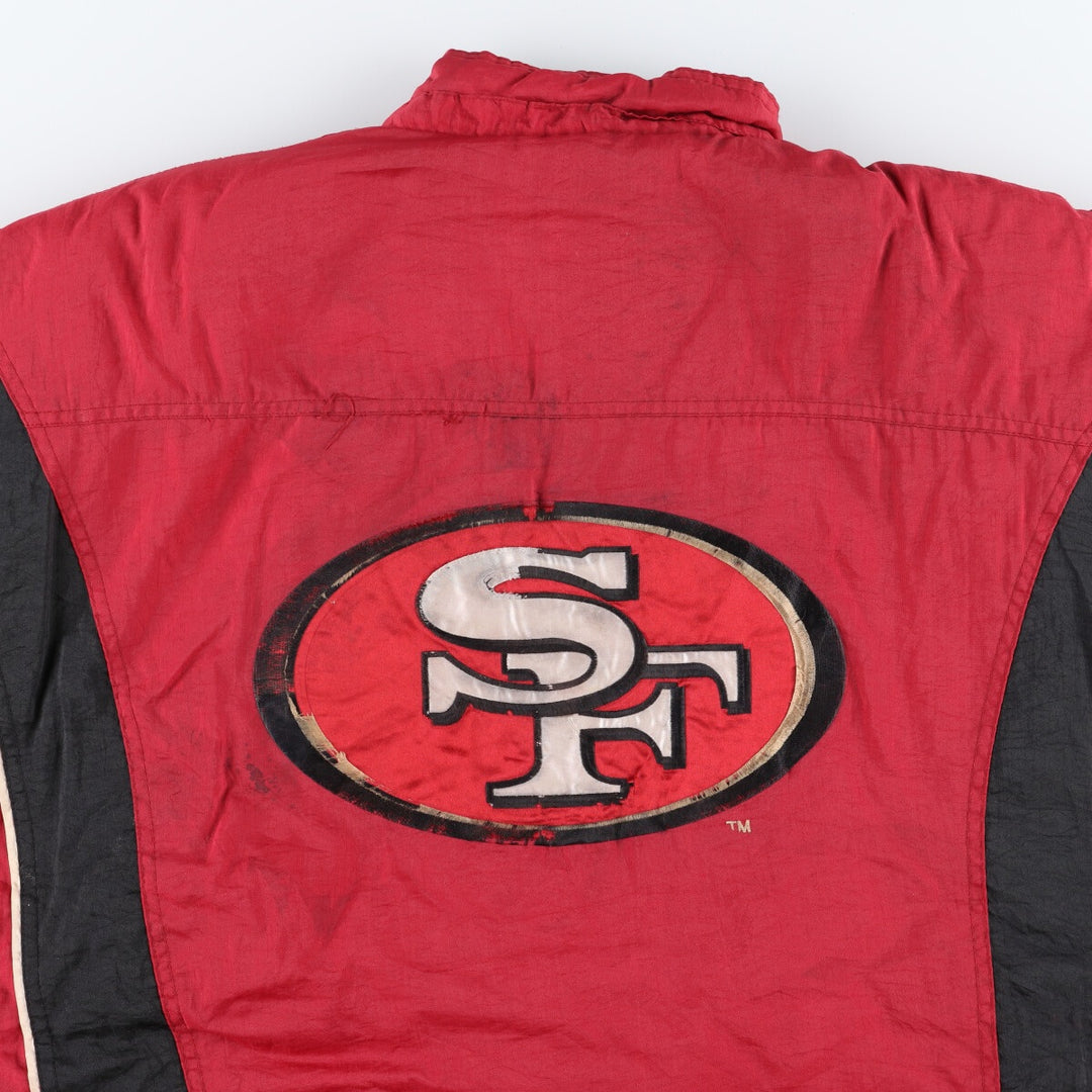 90'S Starter San Francisco 49ers Half Zip Padded Anorak Jacket Men's XL /eaa443084