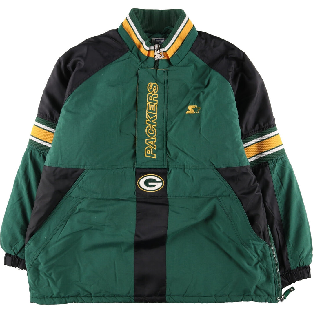 90'S Starter NFL Green Bay Packers Padded Anorak Jacket Puffer Jacket Men's XL /eaa443085