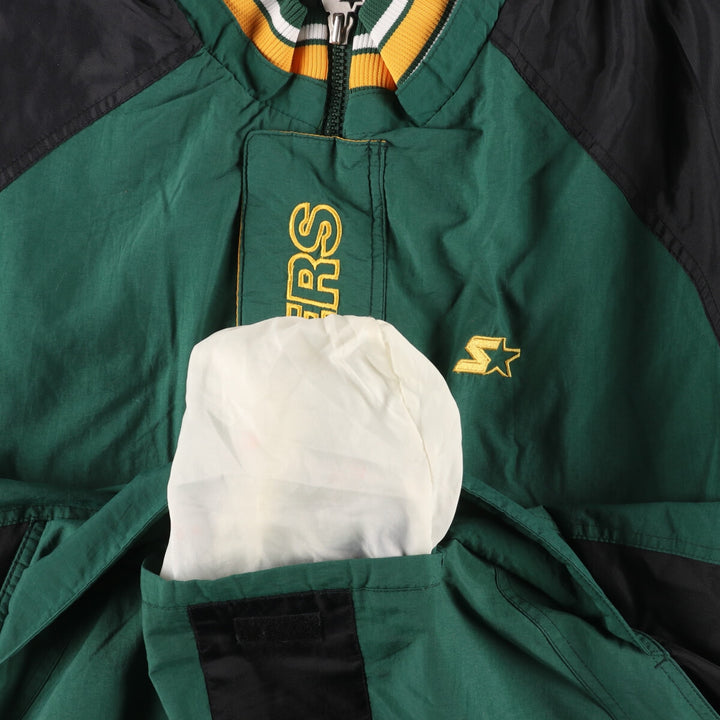 90'S Starter NFL Green Bay Packers Padded Anorak Jacket Puffer Jacket Men's XL /eaa443085