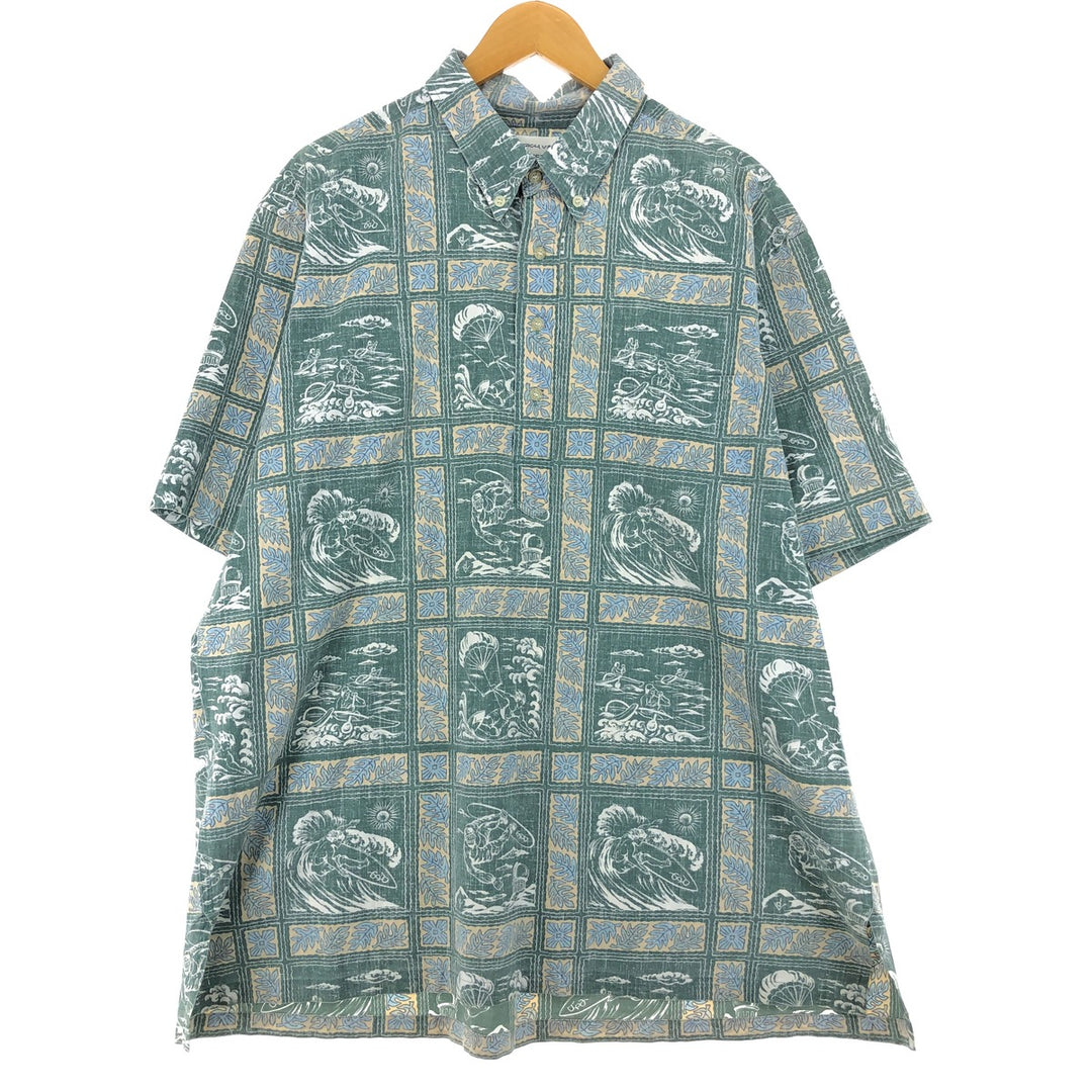 Reyn Spooner DIETRICH VAREZ COLLECTION All-over Print Pullover Button-Down Hawaiian Aloha Shirt Made in Hawaii Men's XXL /eaa443100