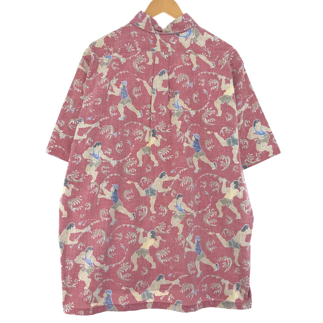 Reyn Spooner DIETRICH VAREZ COLLECTION All-over Pattern, Figure Pattern, Pullover, Button-down, Hawaiian Aloha Shirt, Men's XL /eaa443111