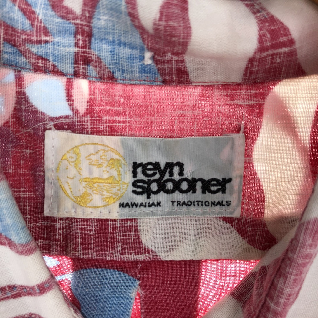 80'S Reyn Spooner Gold Tag All-Over Print Pullover Button-Down Hawaiian Aloha Shirt Men's XL Vintage /eaa443120