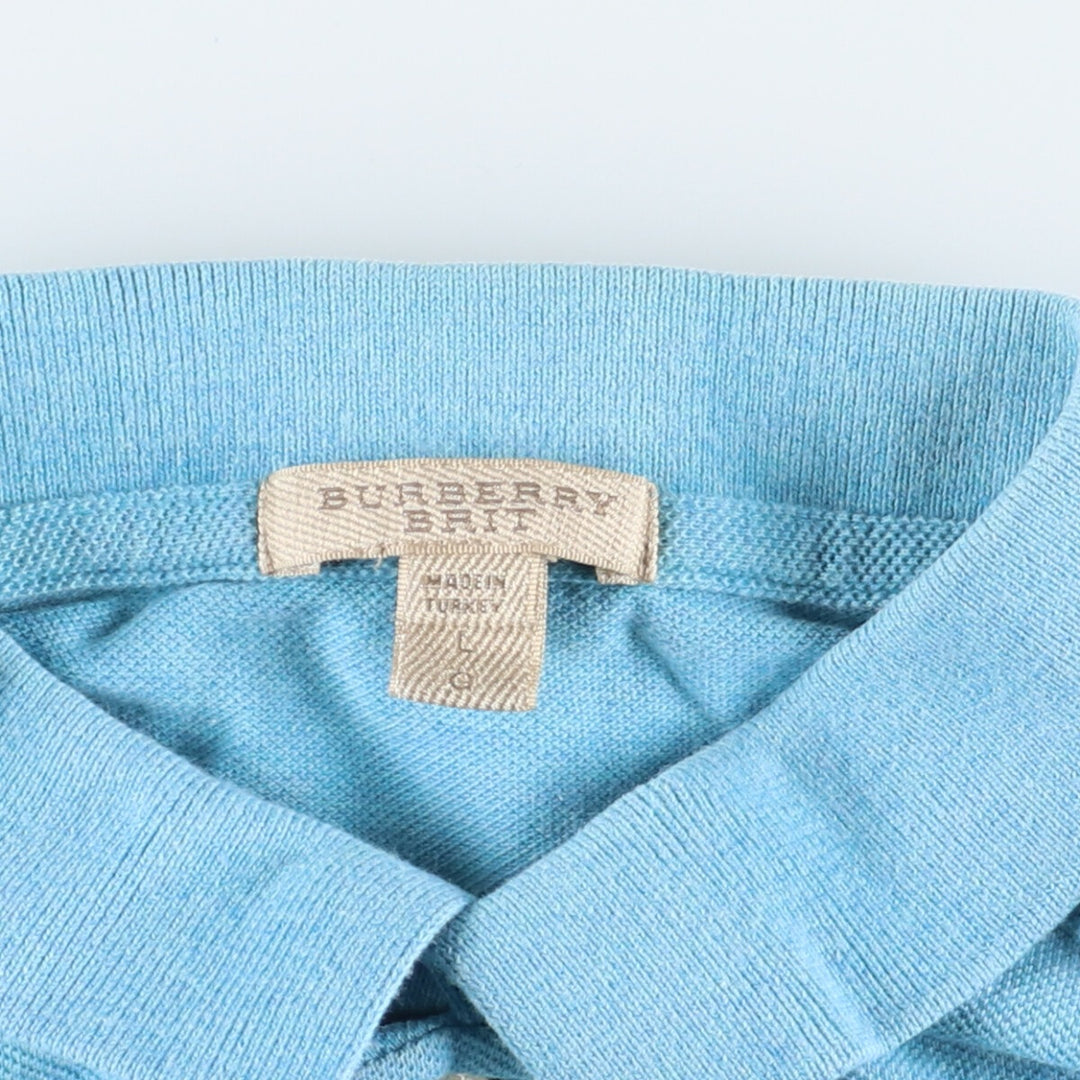 Burberry's short sleeve polo shirt, men's L /eaa443484
