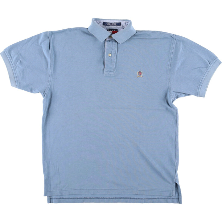 90'S Tommy Hilfiger short sleeve polo shirt, men's size S, vintage cotton blue type Vintage Second Hand