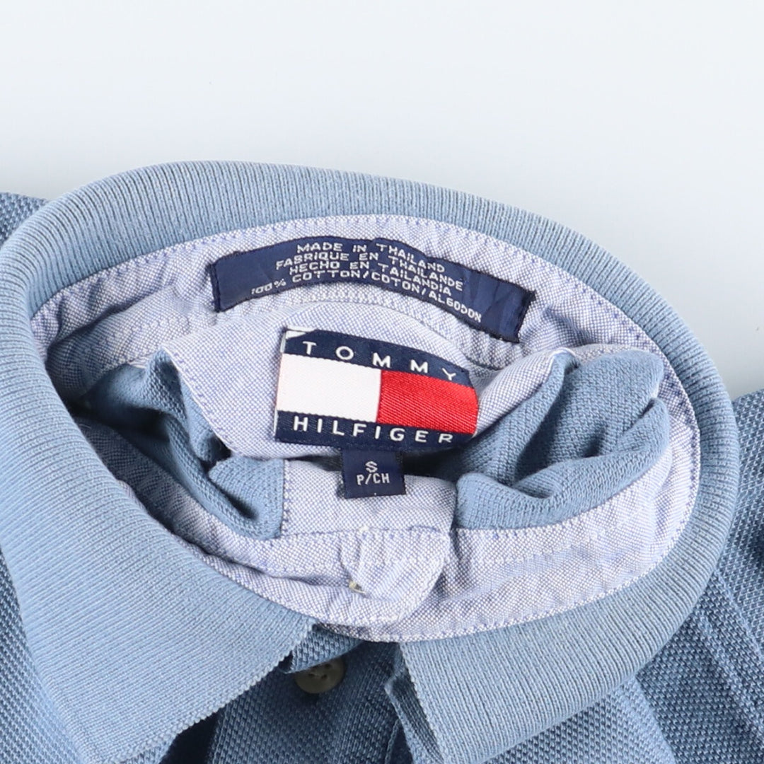 90'S Tommy Hilfiger short sleeve polo shirt, men's size S, vintage cotton blue type Vintage Second Hand