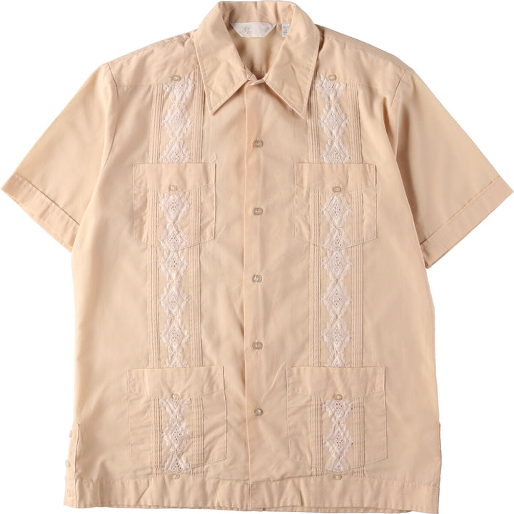 Short sleeve Mexican shirt Cuban shirt Men's M /eaa443548