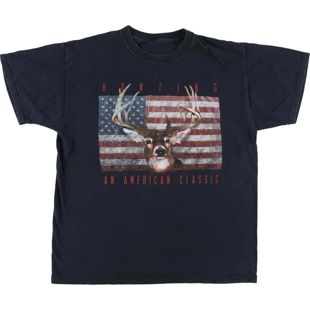 Deer print animal T-shirt Men's L /eaa443565