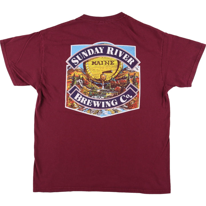 Gildan Sunday River Brewing Company Advertising T-shirt Men's L /eaa443577