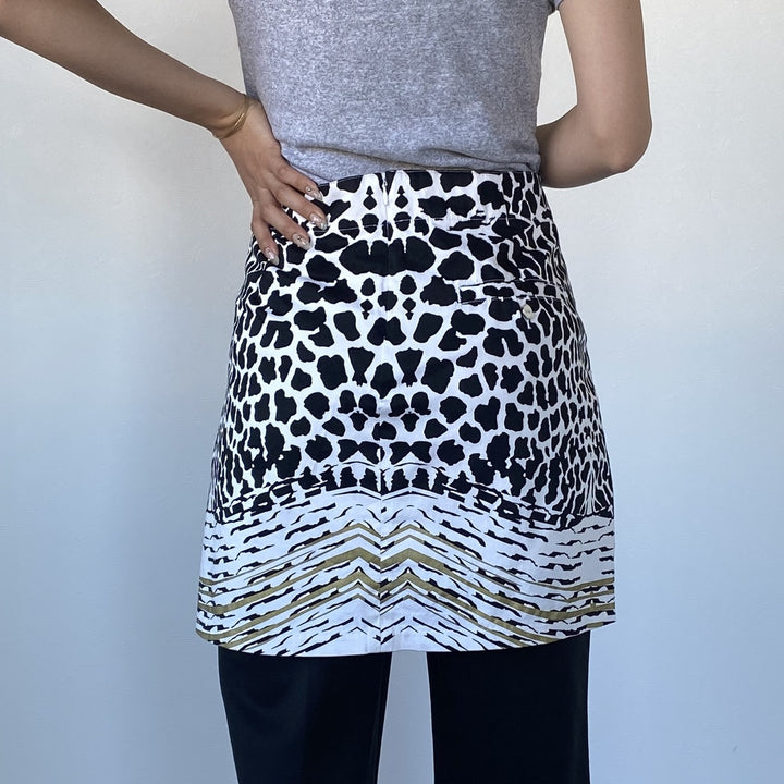 Lady Hagen all-over print cotton trapezoid mini skirt, women's XL /eaa443698