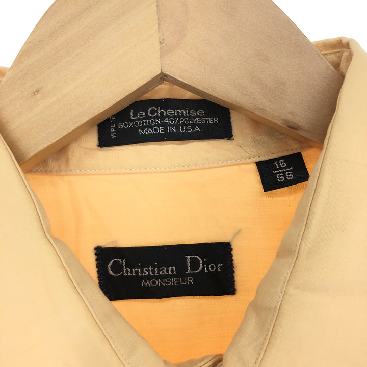 Christian Dior MONSIEUR short sleeve polycotton shirt made in USA men's L /eaa443756