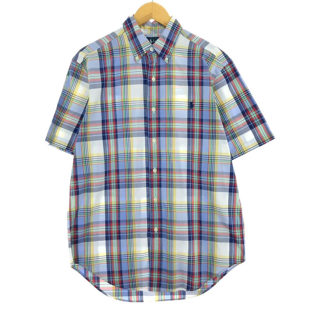 Ralph Lauren Classic Fit short sleeve button down check shirt for men, size M /eaa443766