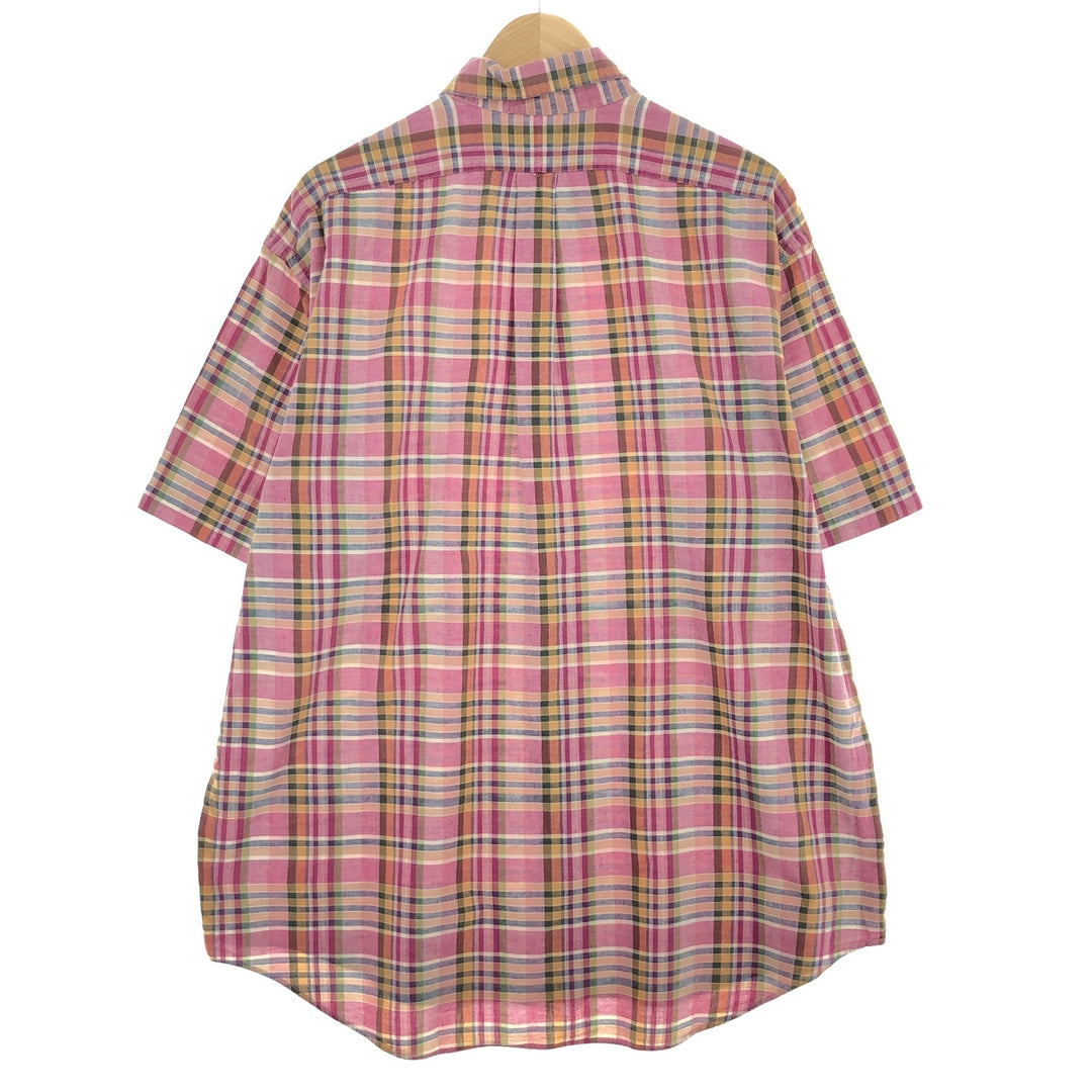 Ralph Lauren BLAKE short sleeve button down check shirt men's XL /eaa443770