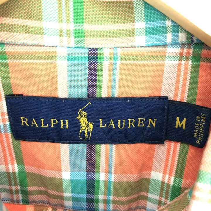 Ralph Lauren short sleeve button down check shirt for men M /eaa443774