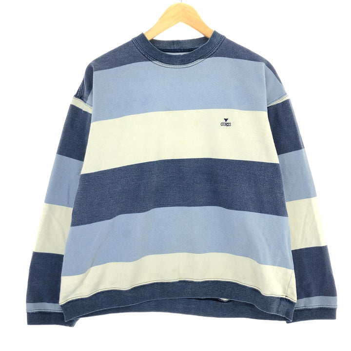 90'S Guess Striped Pattern Sweatshirt Trainer Made in USA Men's M Vintage /eaa443859