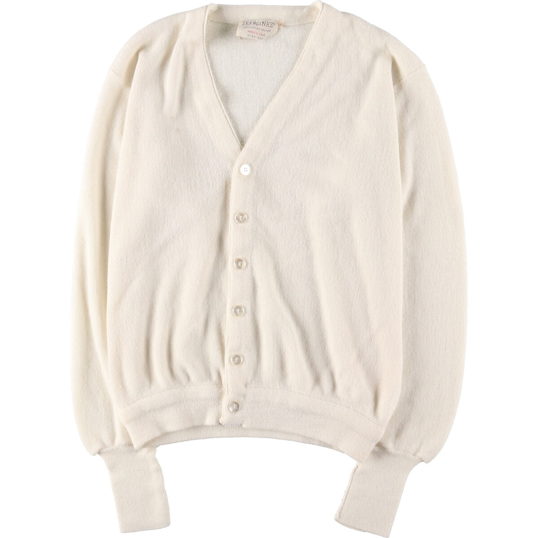 70'S JEFFLINKS Acrylic Knit Cardigan Made in USA Men's L Vintage /eaa443891