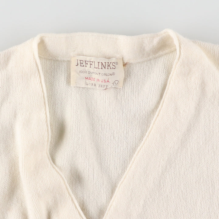 70'S JEFFLINKS Acrylic Knit Cardigan Made in USA Men's L Vintage /eaa443891
