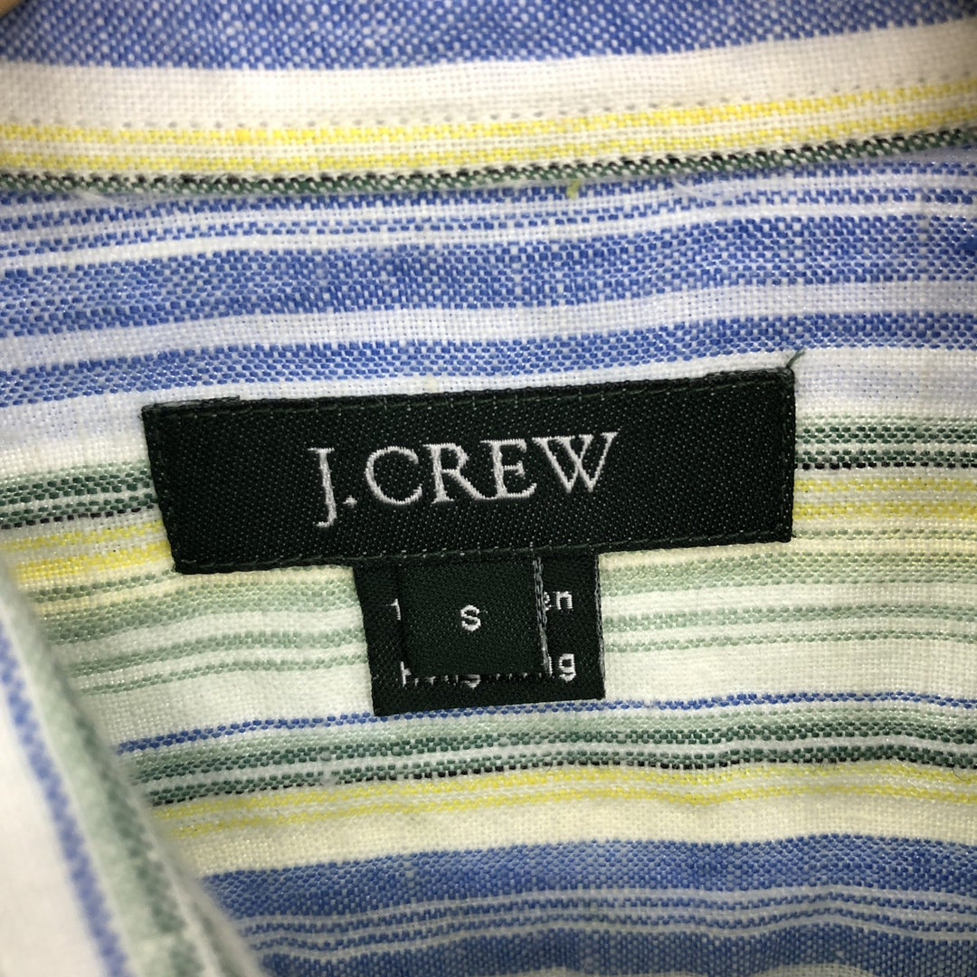 J.Crew Stripe Pattern Short Sleeve Linen Shirt Men's S /eaa443904