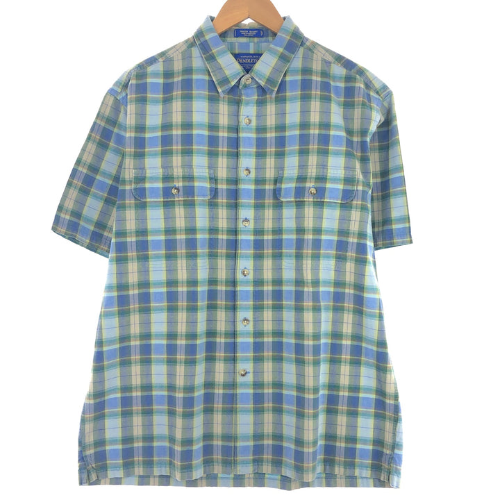 Pendleton PENDLETON HIKER SHIRT Madras Check Short Sleeve Cotton Check Shirt Men's L /eaa443940