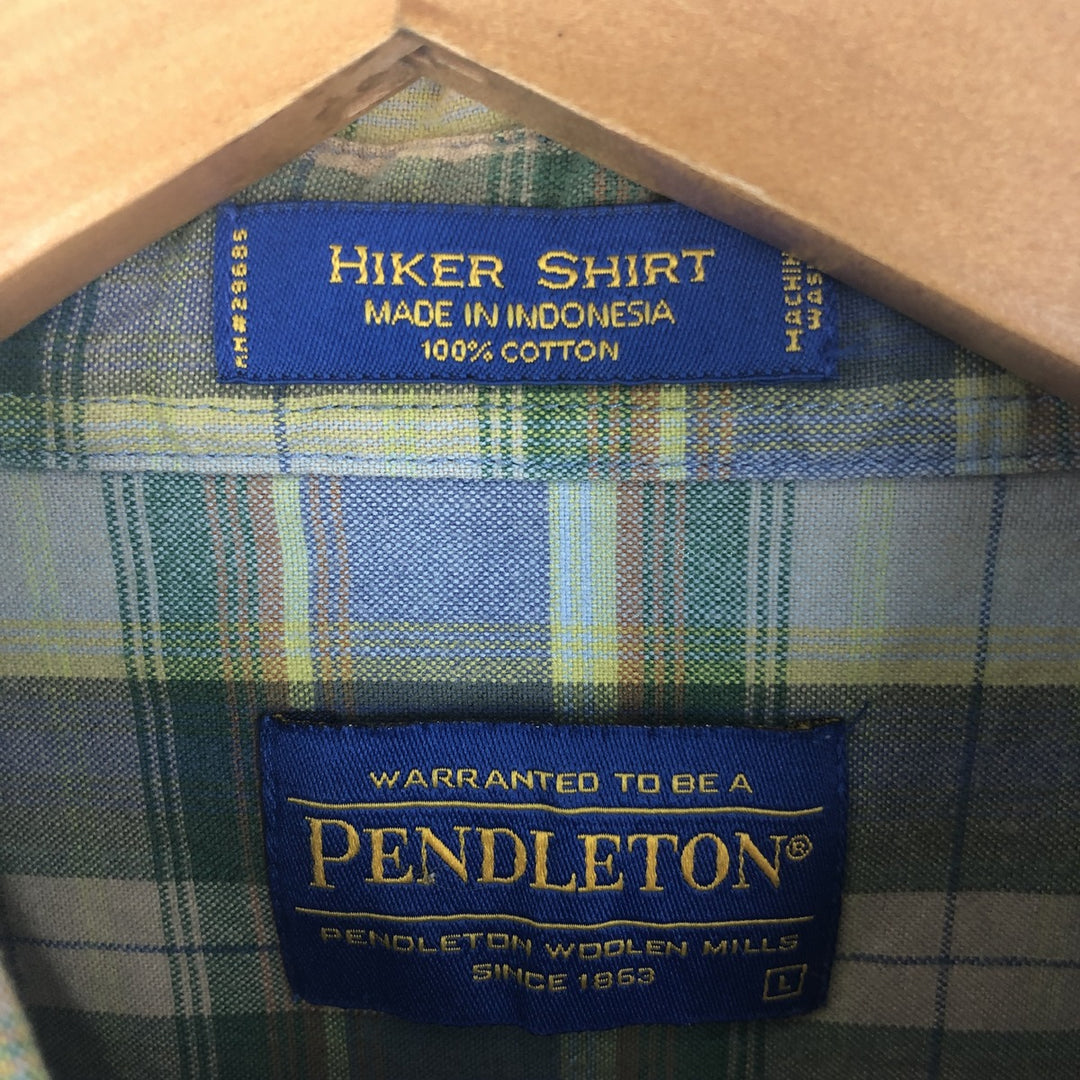 Pendleton PENDLETON HIKER SHIRT Madras Check Short Sleeve Cotton Check Shirt Men's L /eaa443940