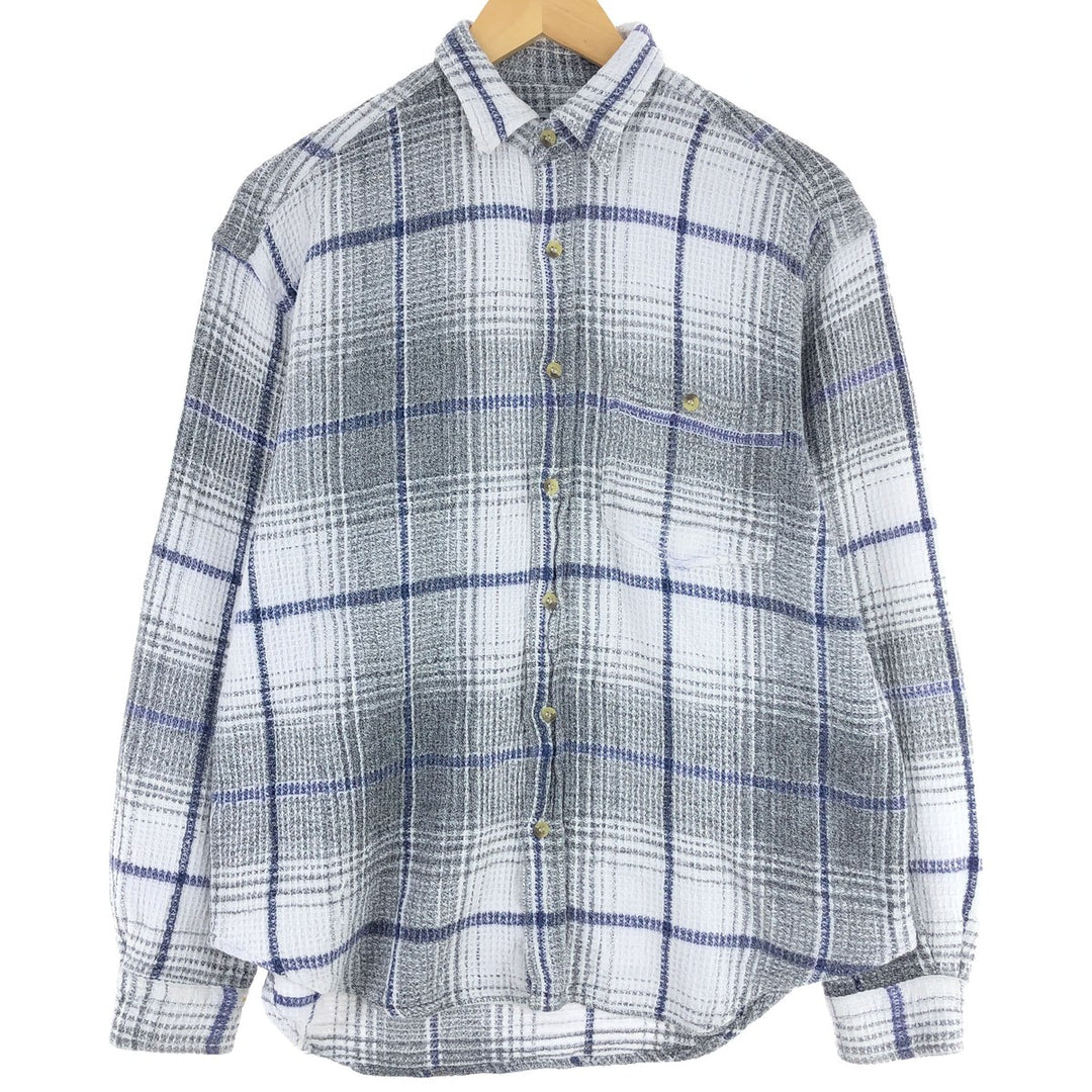 South Central Ombre Check Long Sleeve Flannel Shirt Men's L /eaa444035