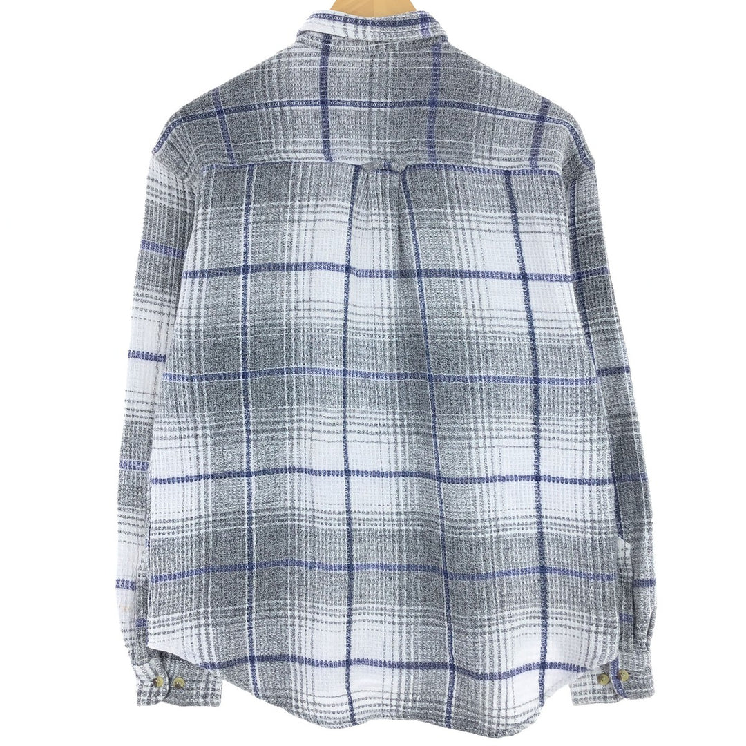 South Central Ombre Check Long Sleeve Flannel Shirt Men's L /eaa444035