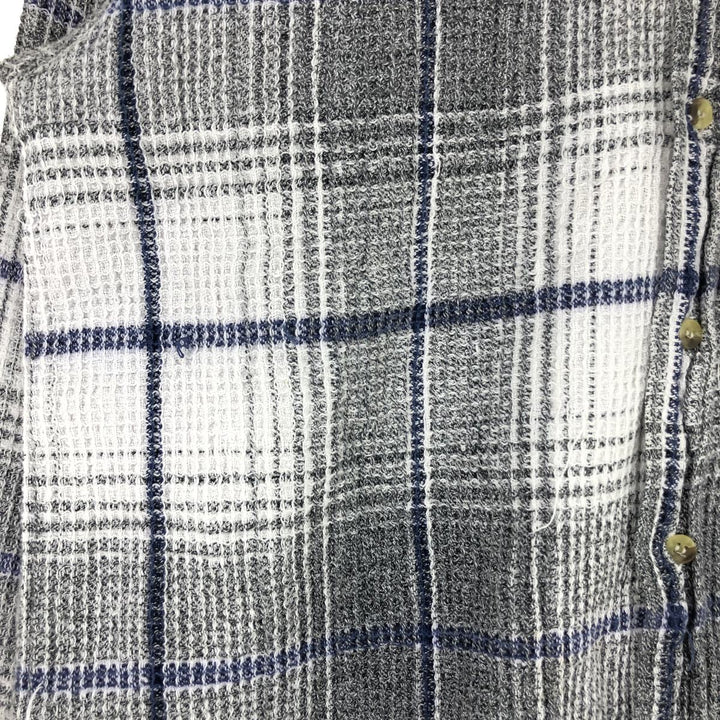 South Central Ombre Check Long Sleeve Flannel Shirt Men's L /eaa444035