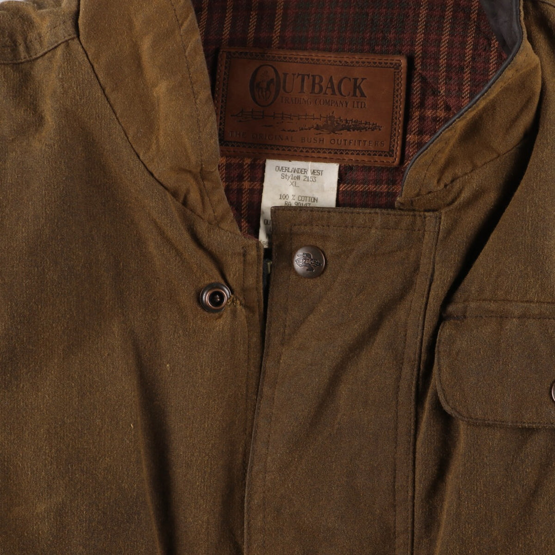 OUTBUCK Waxed Cotton Oiled Vest Men's XL /eaa444082