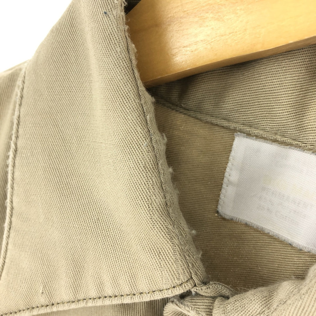 70'S BIG MAC Short Sleeve Work Shirt Men's Medium Vintage polyester Beige type Vintage Second Hand