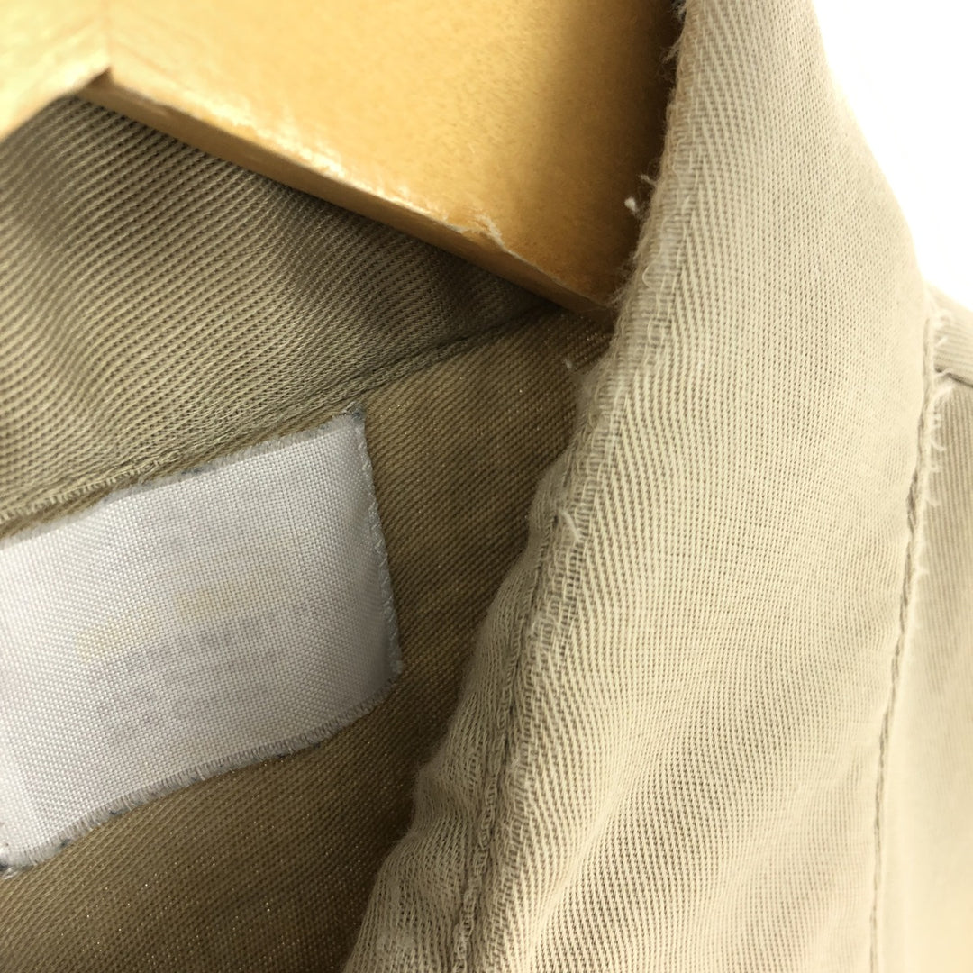70'S BIG MAC Short Sleeve Work Shirt Men's Medium Vintage polyester Beige type Vintage Second Hand