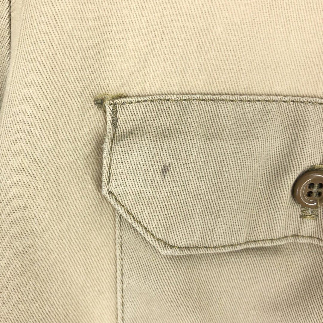 70'S BIG MAC Short Sleeve Work Shirt Men's Medium Vintage polyester Beige type Vintage Second Hand