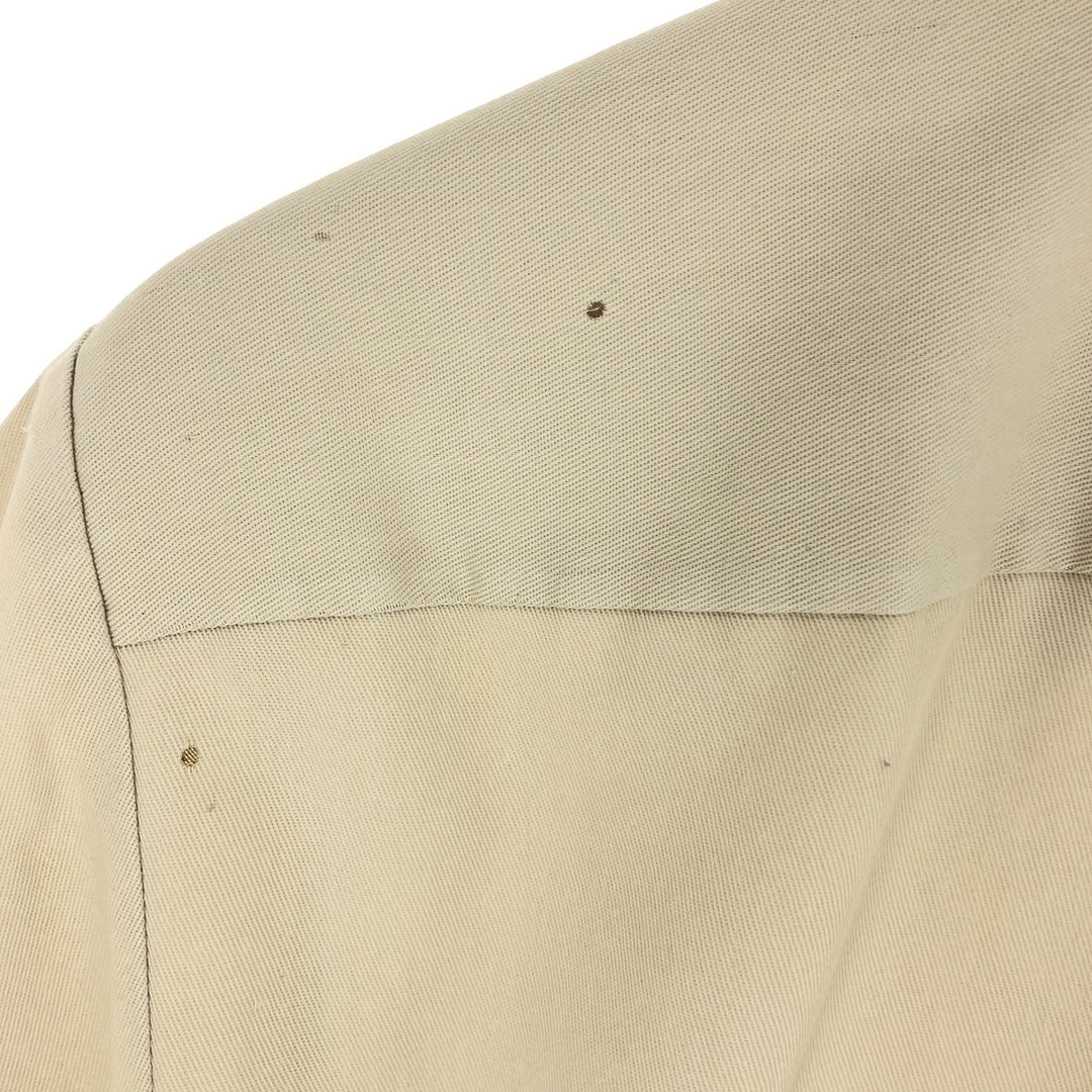 70'S BIG MAC Short Sleeve Work Shirt Men's Medium Vintage polyester Beige type Vintage Second Hand