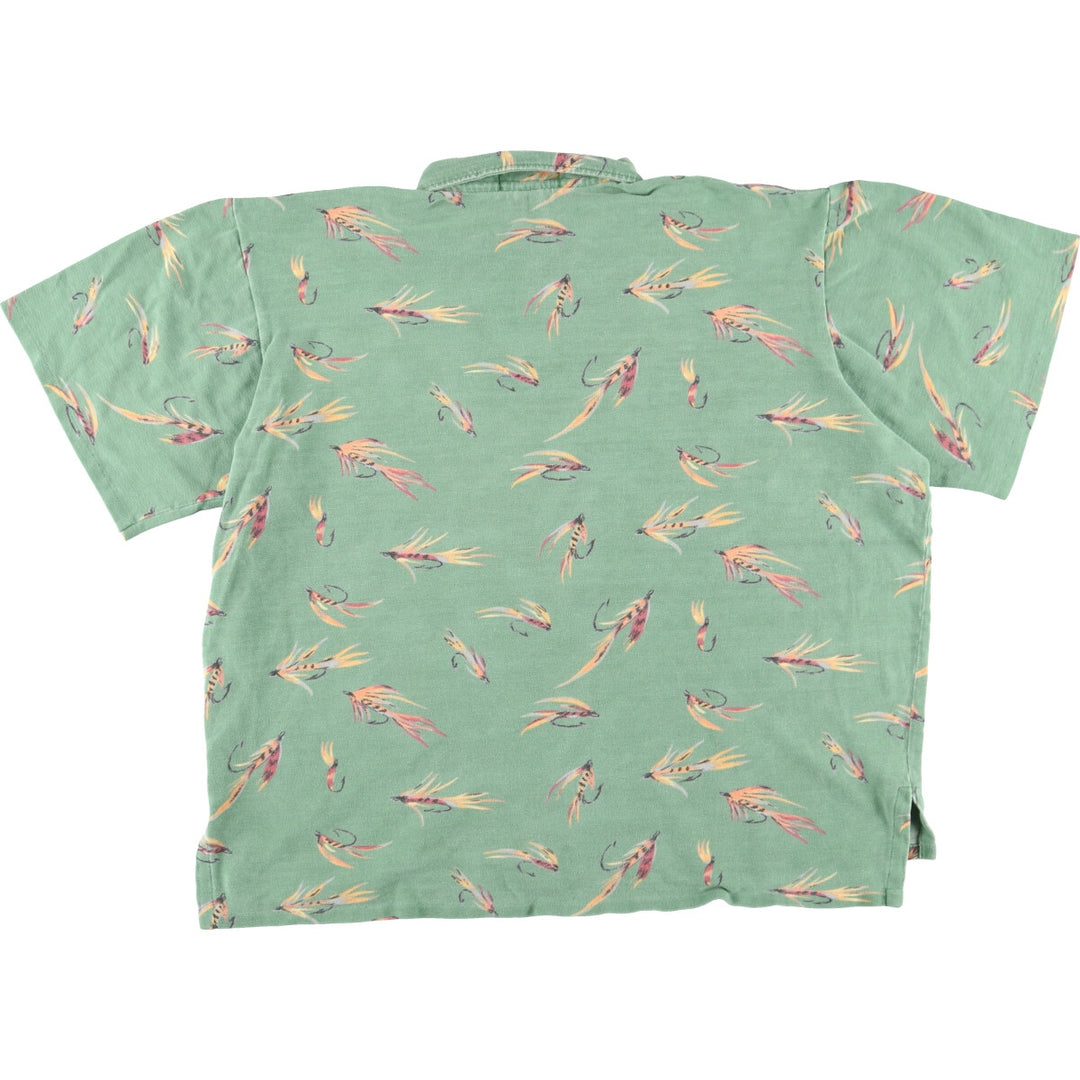 90'S Ralph Lauren POLO by Ralph Lauren all-over print short sleeve polo shirt made in USA men's XXL vintage /eaa444252