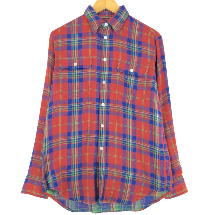 Ralph Lauren POLO RALPH LAUREN RELAXED FIT long sleeve light flannel check shirt men's M /eaa444331