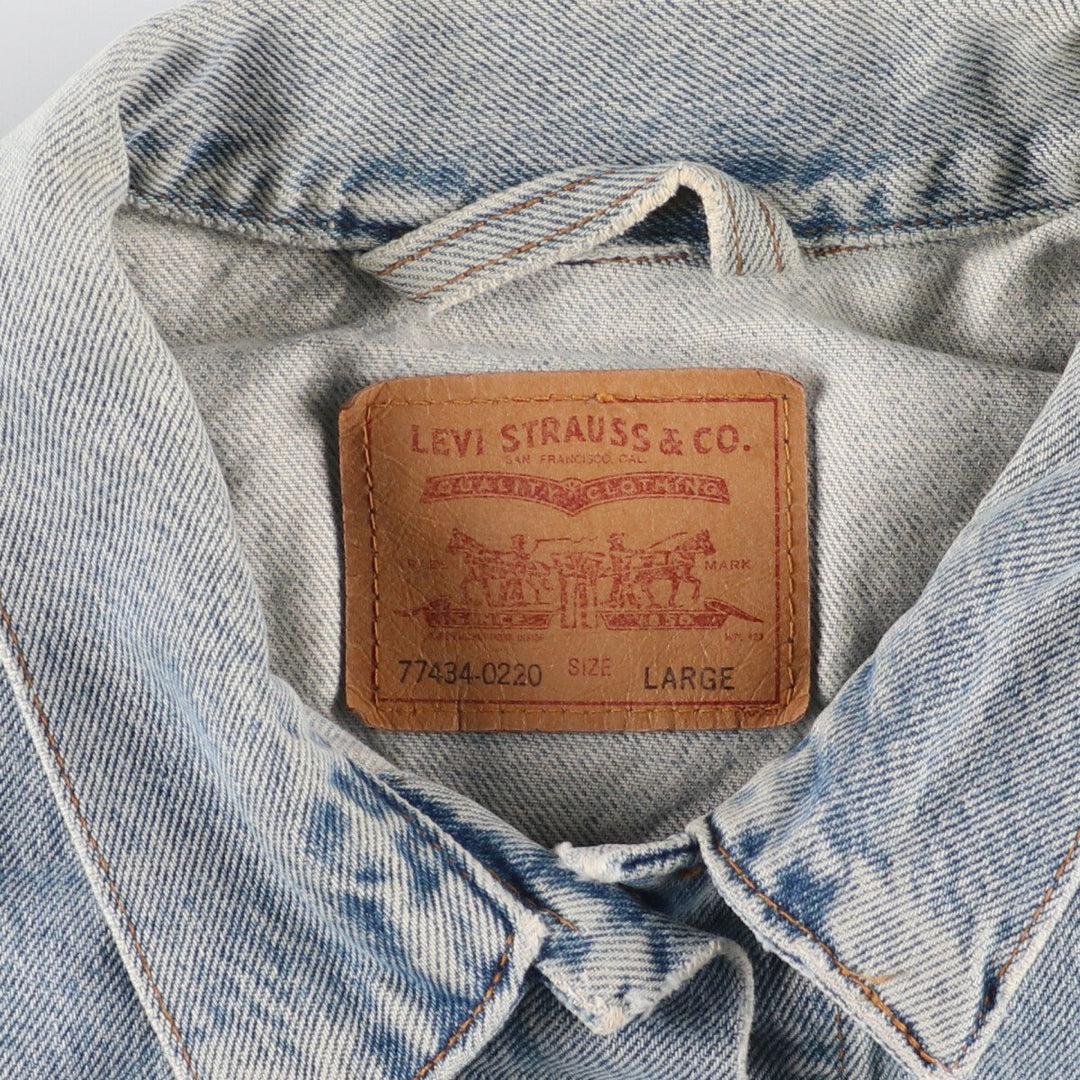 90s~ Levi's 77434-0220 denim jacket, denim jacket, women's size L, vintage /eaa444361