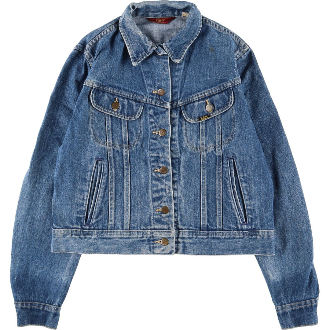 80'S Lee MS.LEE denim jacket, denim jacket, made in USA, women's L, vintage cotton blue type Vintage Second Hand