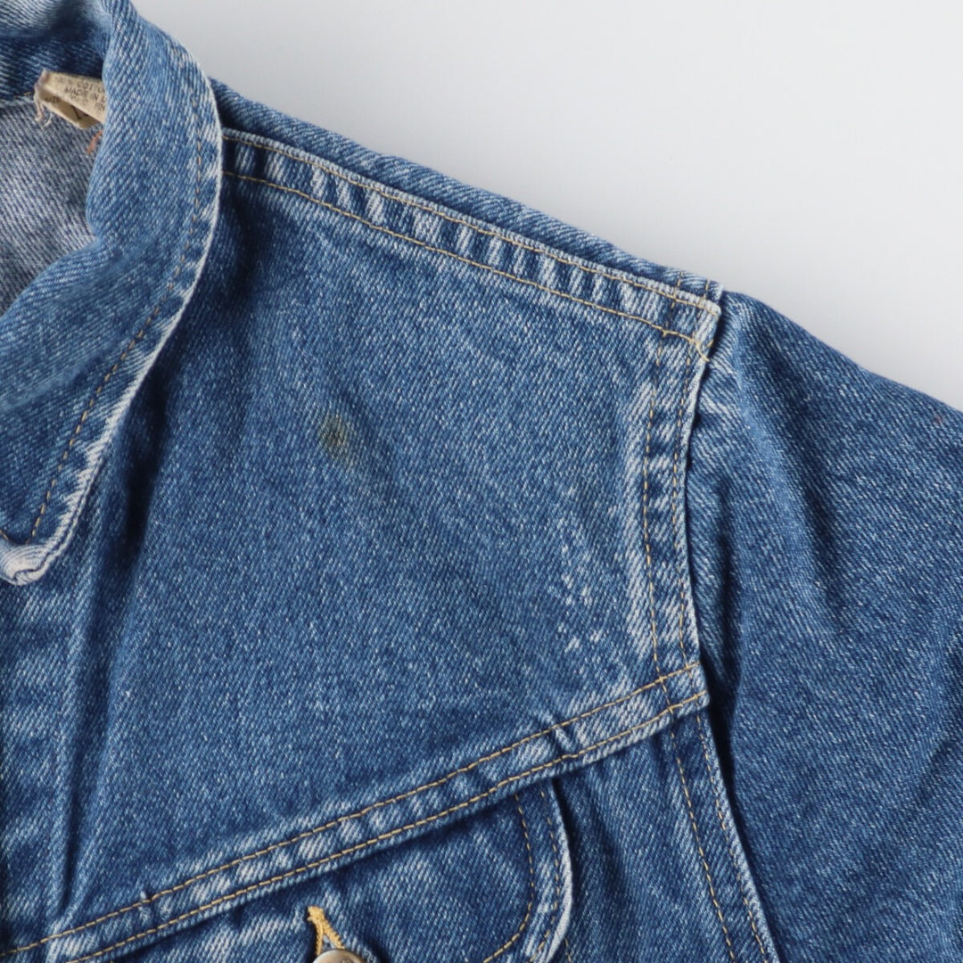 80'S Lee MS.LEE denim jacket, denim jacket, made in USA, women's L, vintage cotton blue type Vintage Second Hand
