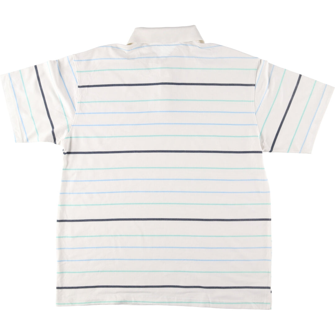 Lacoste LACOSTE French design short sleeve striped polo shirt made in France size 8 men's XXL /eaa444526