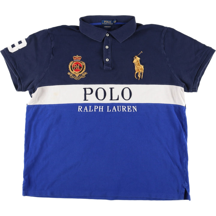 Ralph Lauren POLO RALPH LAUREN CUSTOM SLIM FIT Big Pony Short Sleeve Rugby Shirt Men's XXL /eaa444530
